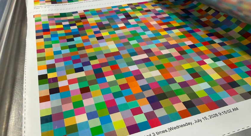 A closeup of the HP print quality.